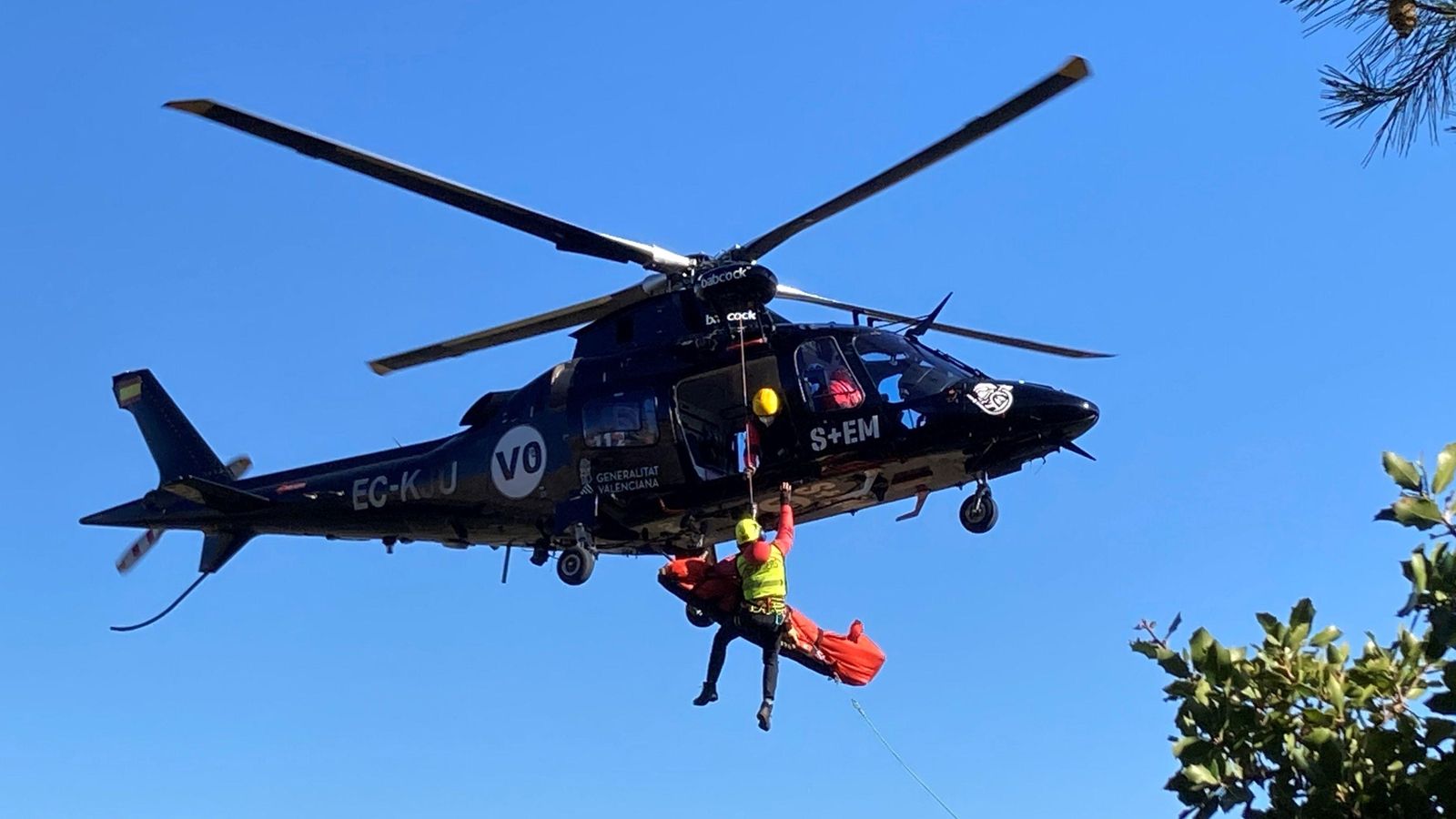 Un dels rescats on ha intervingut l'helicòpter d'Emergències de la Generalitat