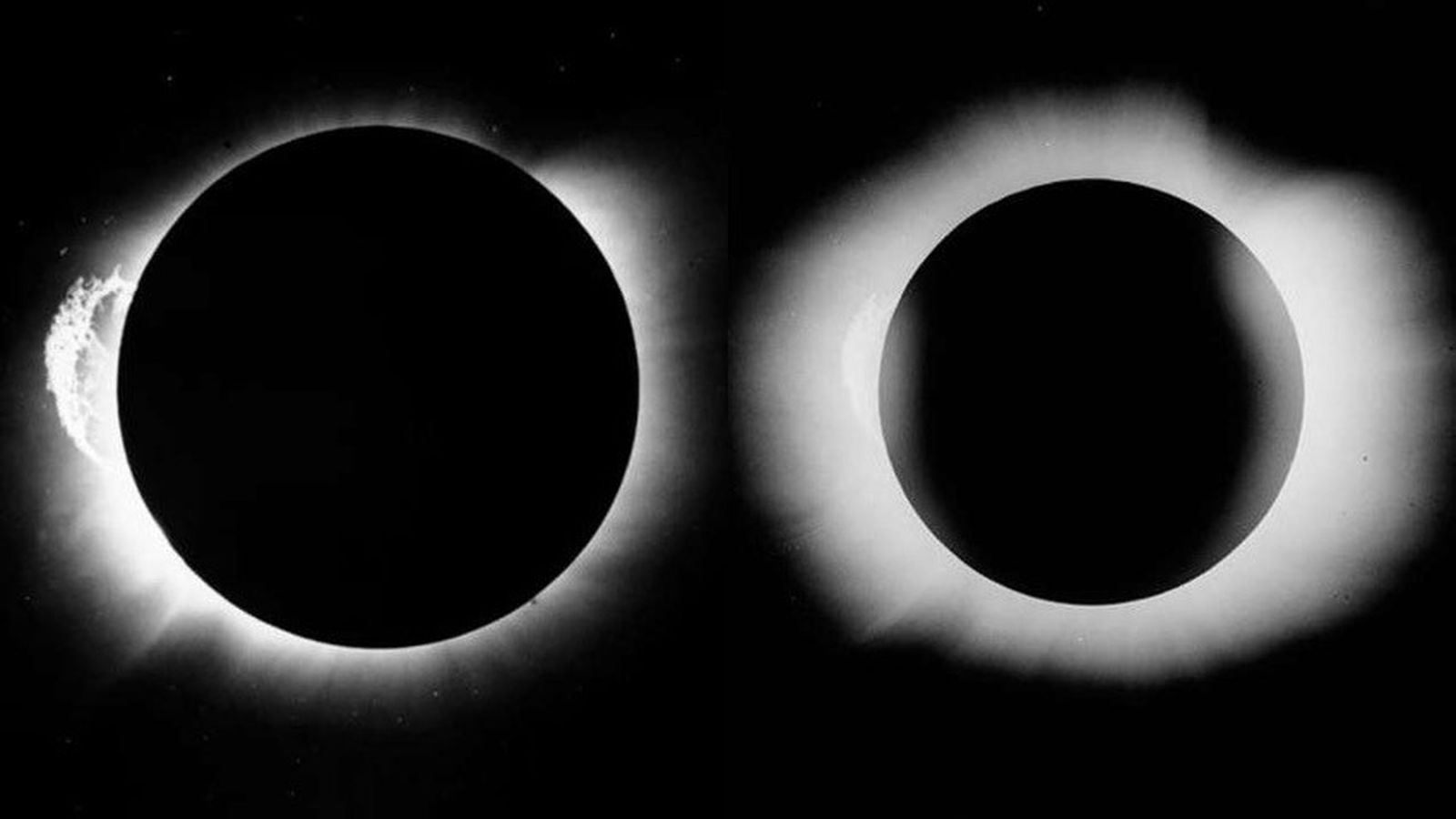 Imatges de l’eclipsi del 1919, fetes per l’astrònom Arthur Eddington