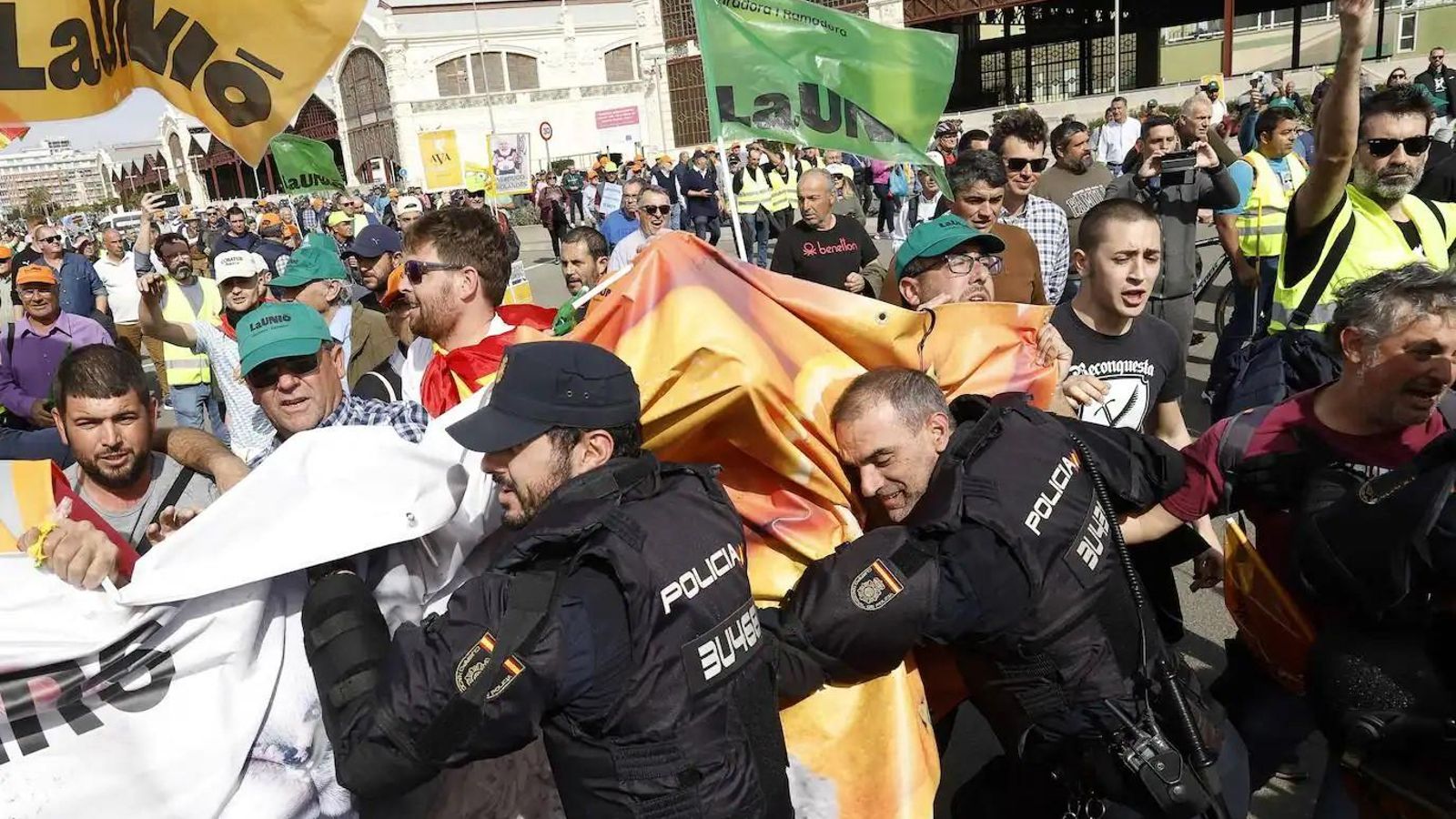 Protesta al port de València, el passat febrer Protesta al port de València, el passat febrer