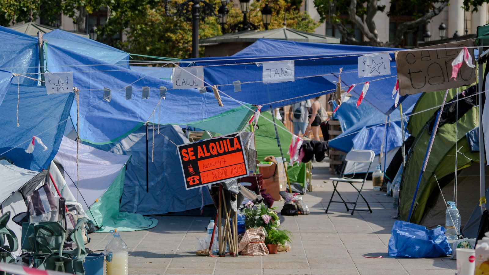 L'acampada pel dret a la vivenda, este dilluns