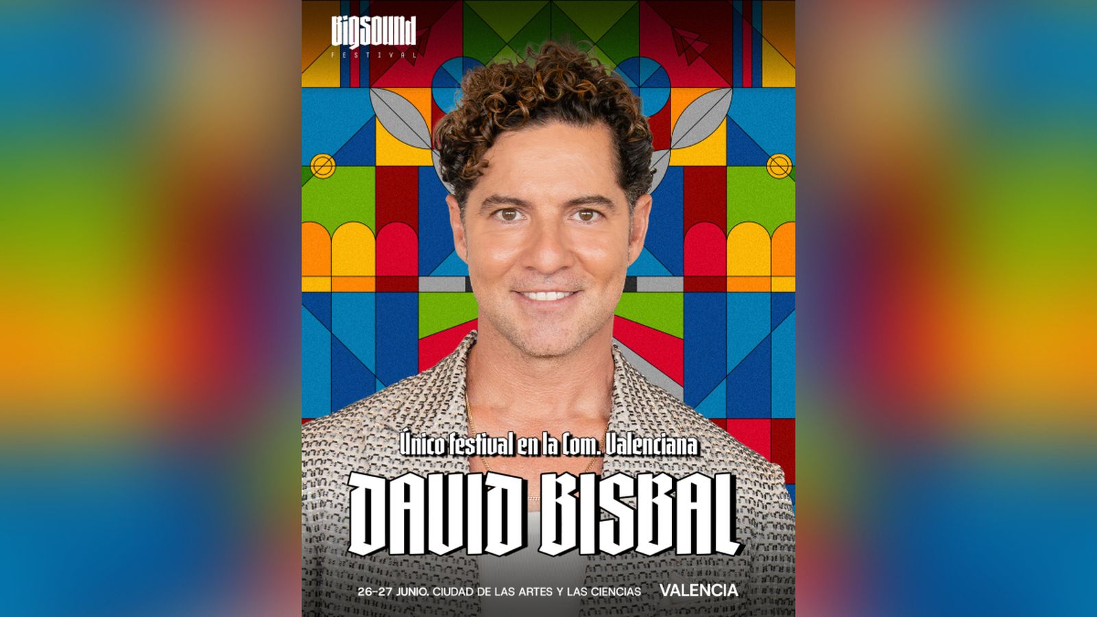 Cartell de l'actuació de David Bisbal al festival BigSound