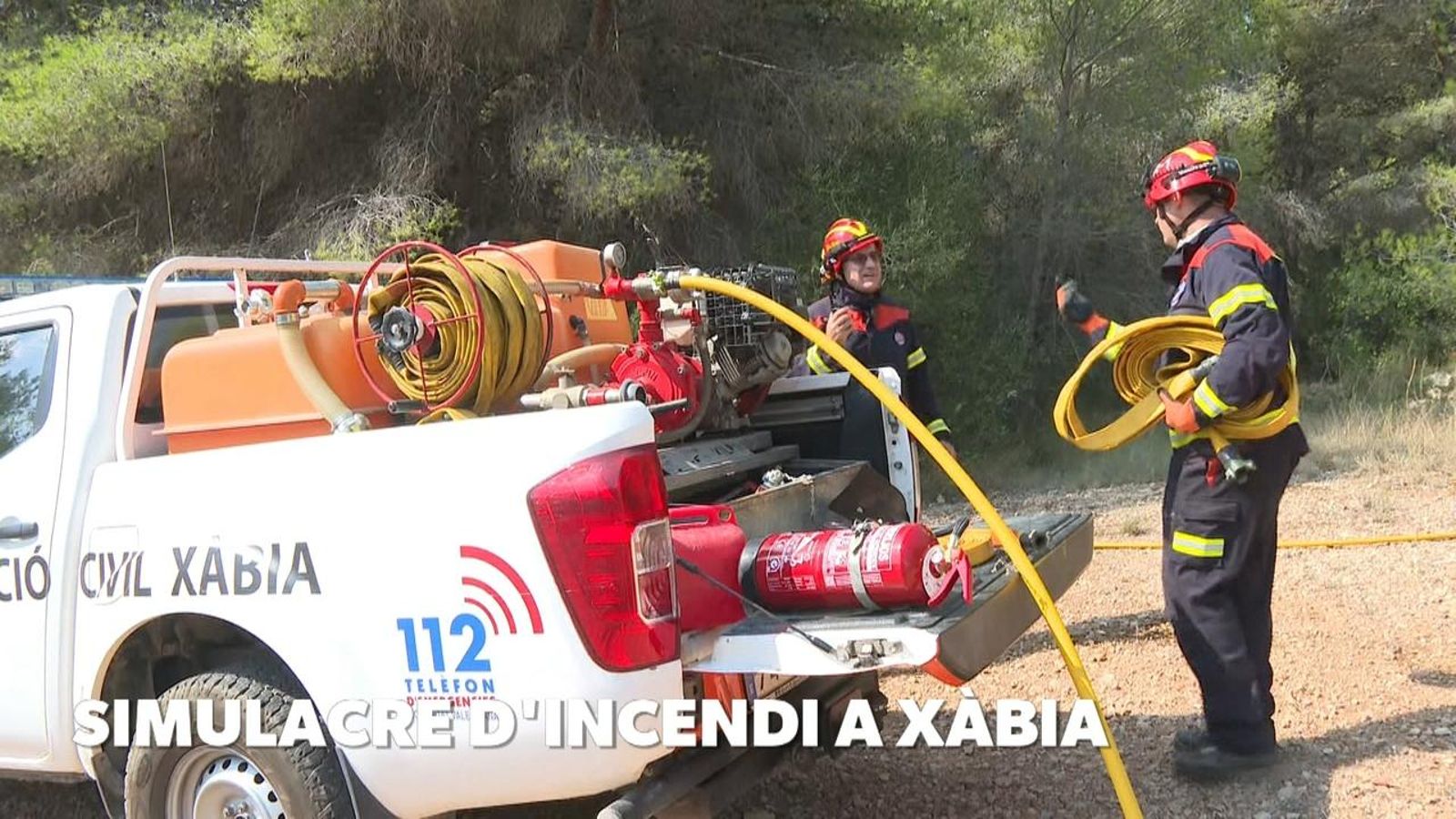 Simulacre d'incendi a Xàbia