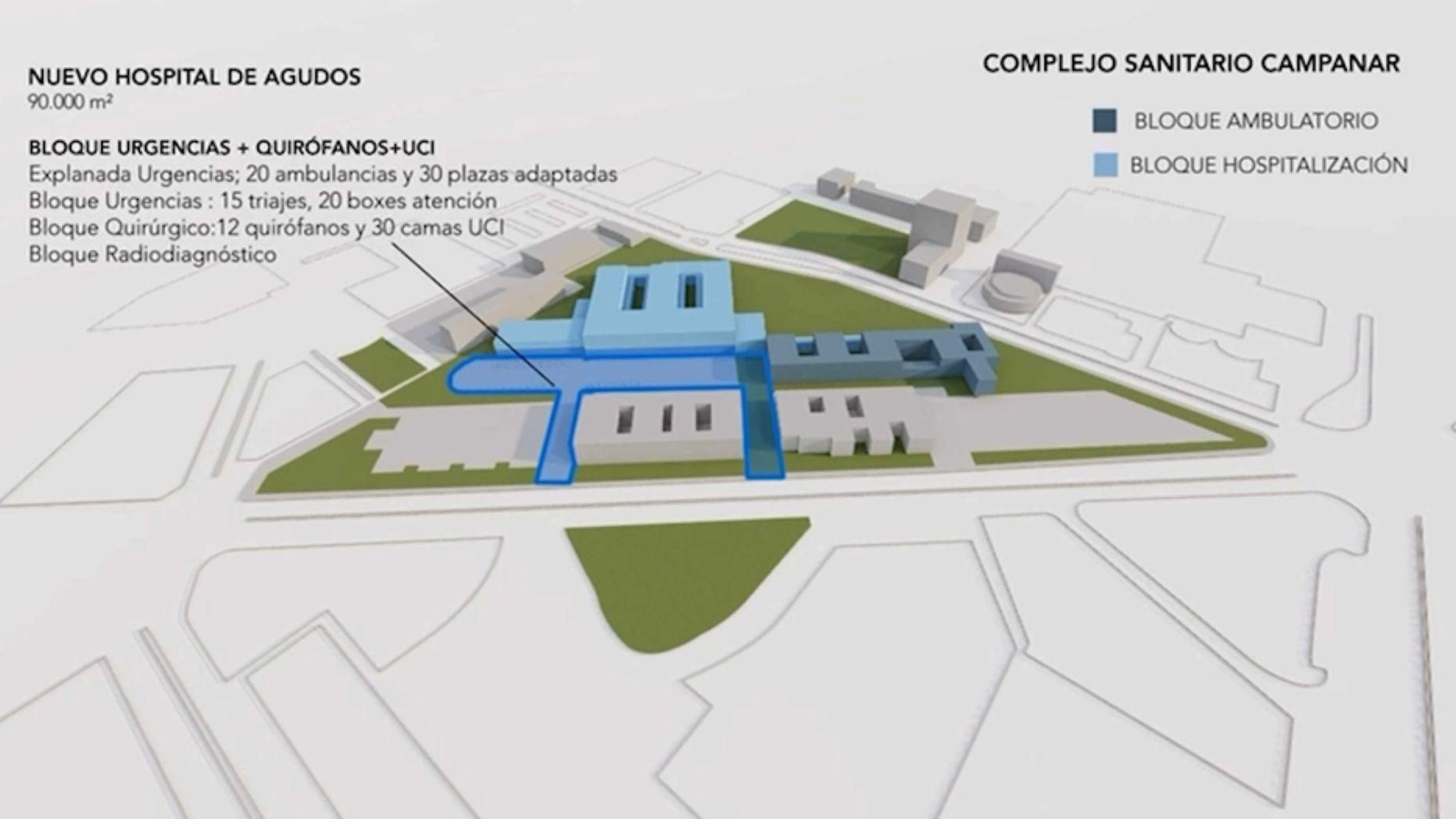 Captura de la infografia del projecte del nou hospital