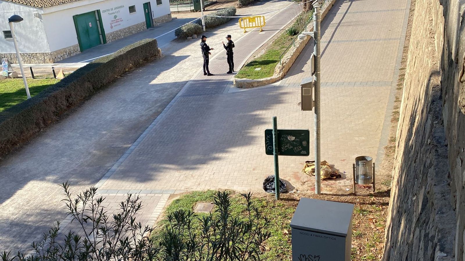 Agents de Policia al lloc dels fets