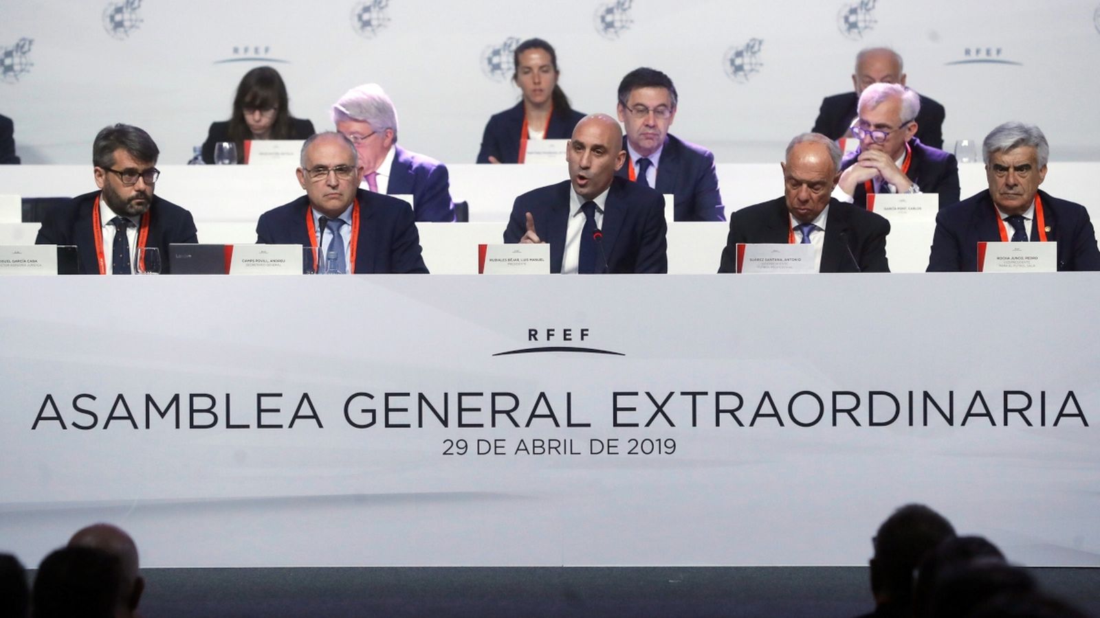 Luis Rubiales, durant l’Assemblea General