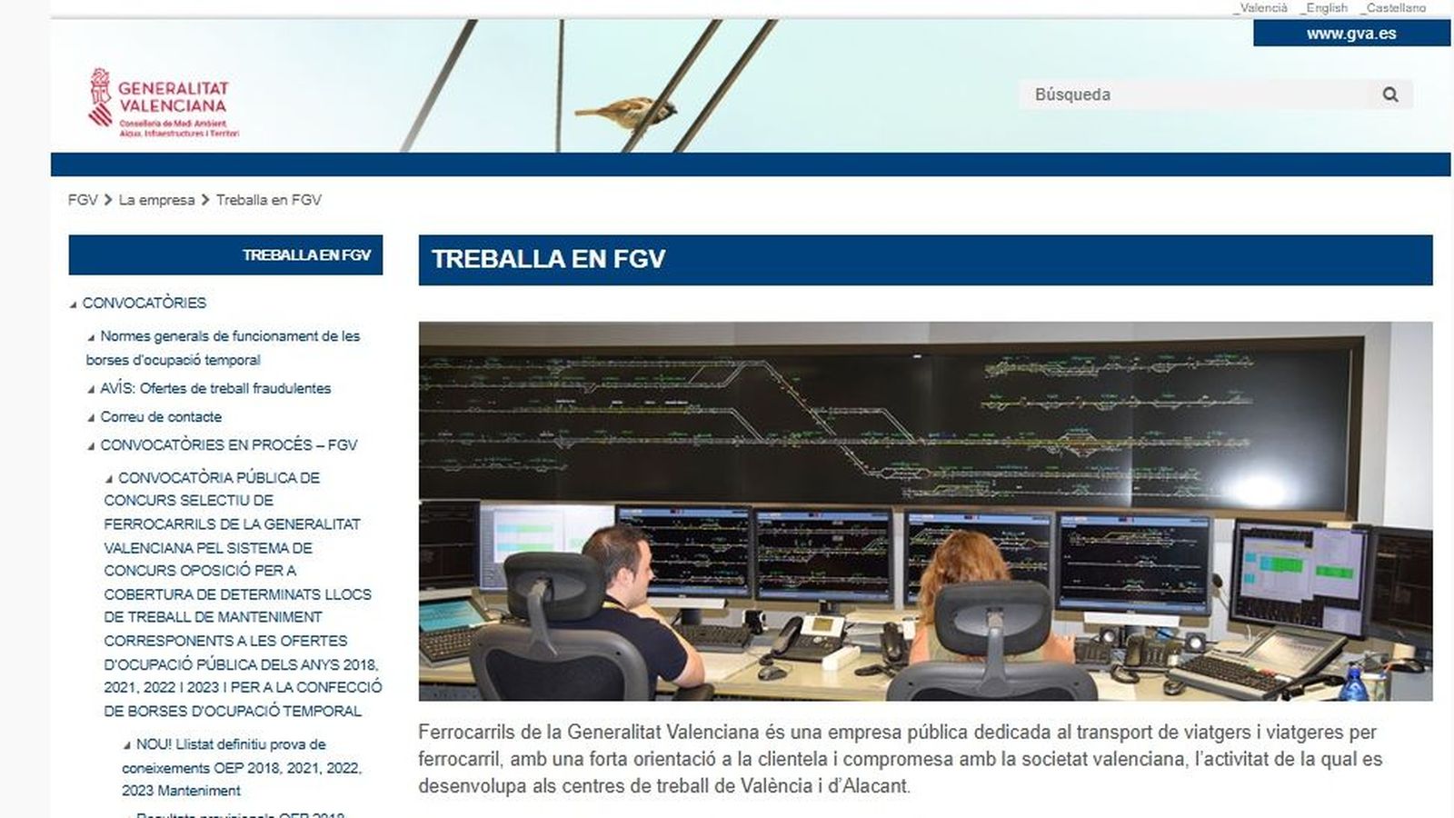 Portal d'ofertes de treball de FGV