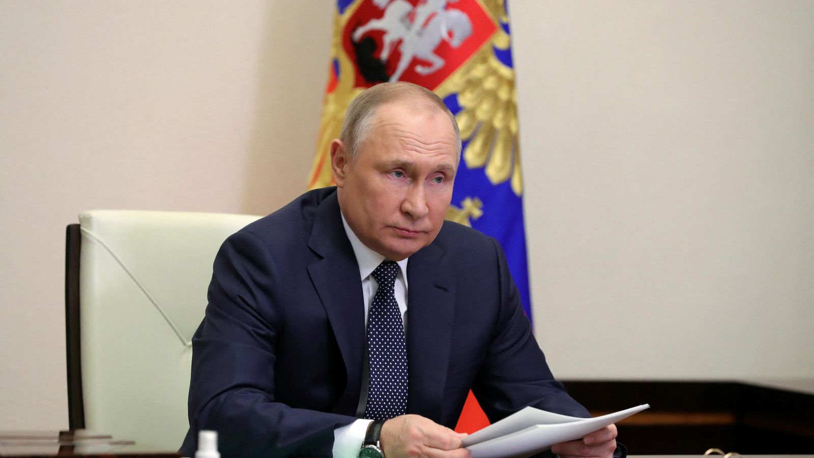 El president de Rússia, Vladimir Putin, durant una reunió al Kremlin