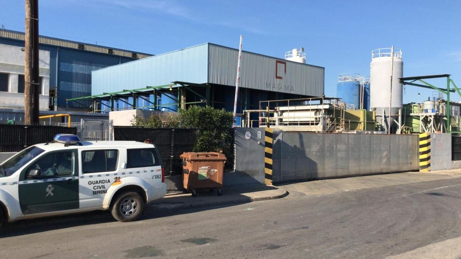 La Guàrdia Civil intervé les instal·lacions de Magma Gestión Mediambiental a Massalfassar
