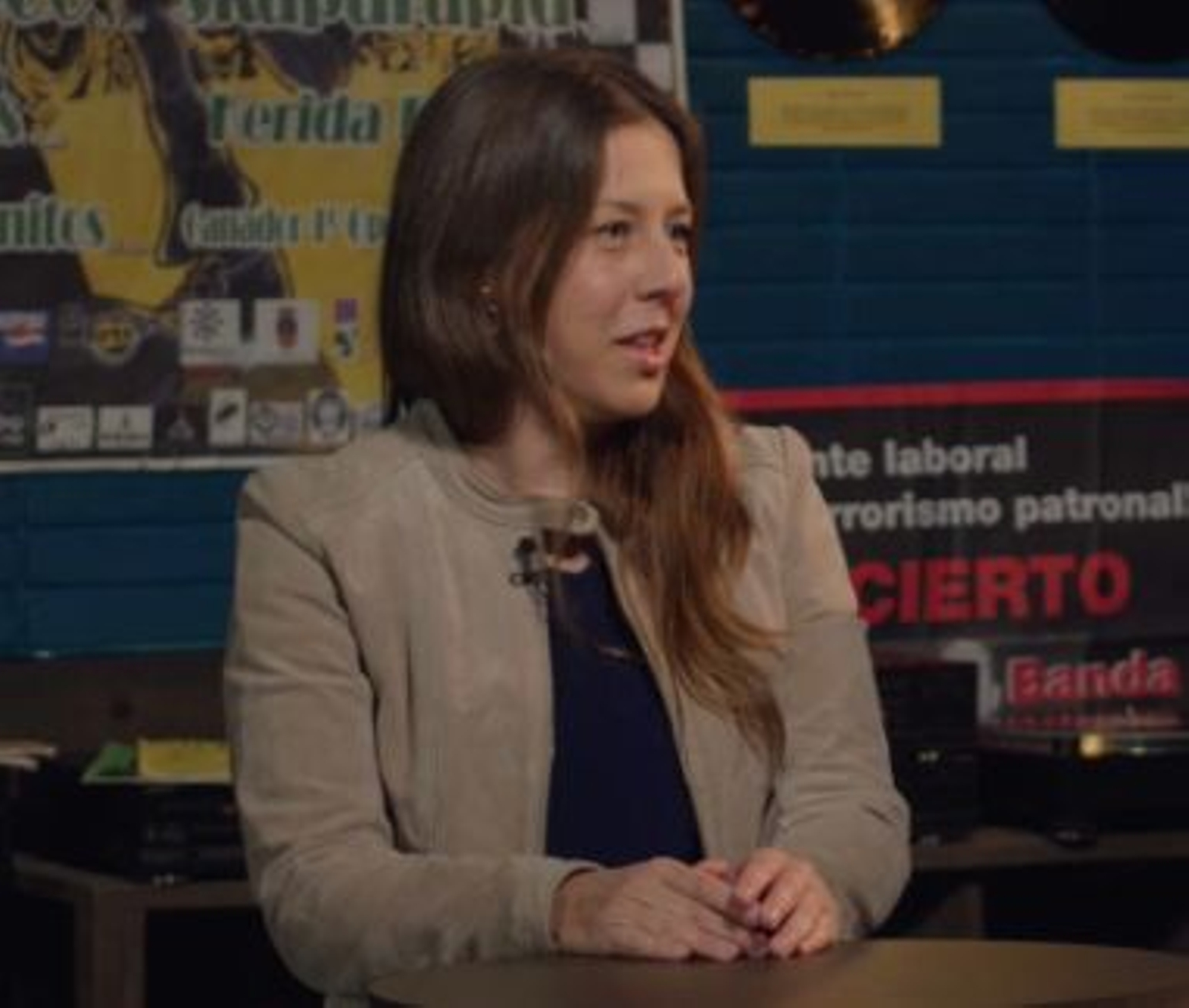 Marina Llorca, teclista del grup Furia Animal, durant la entrevista