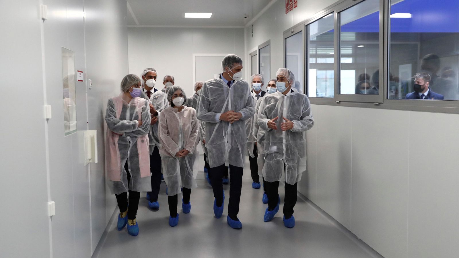 Visita de Sánchez a la multinacional farmacèutica espanyola Hipra, a Amer (Girona)
