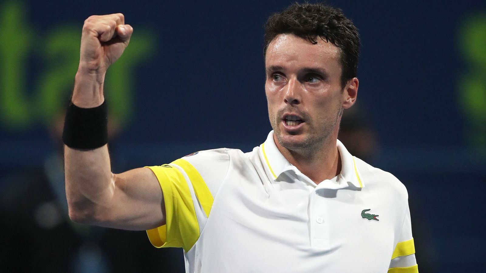 Roberto Bautista celebra un punt a Doha