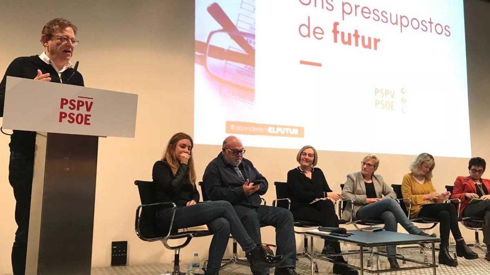 Ximo Puig durant la seua intervenció en la reunió del PSPV aquest dissabte.