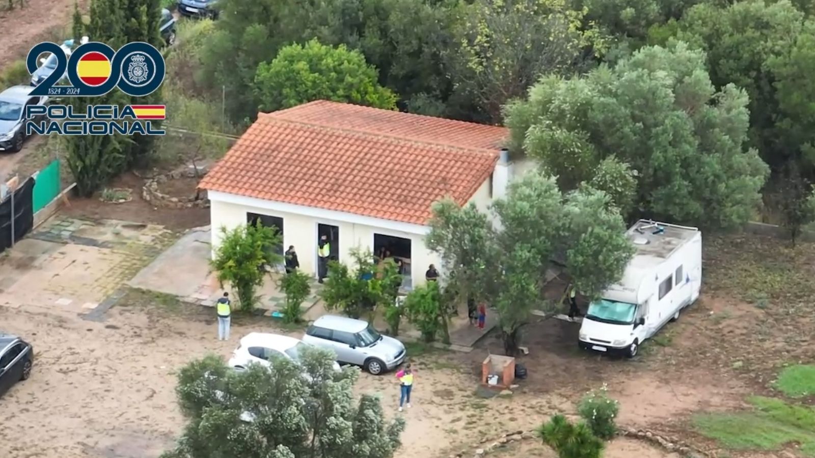 Dentenció del grup criminal en una casa de camp