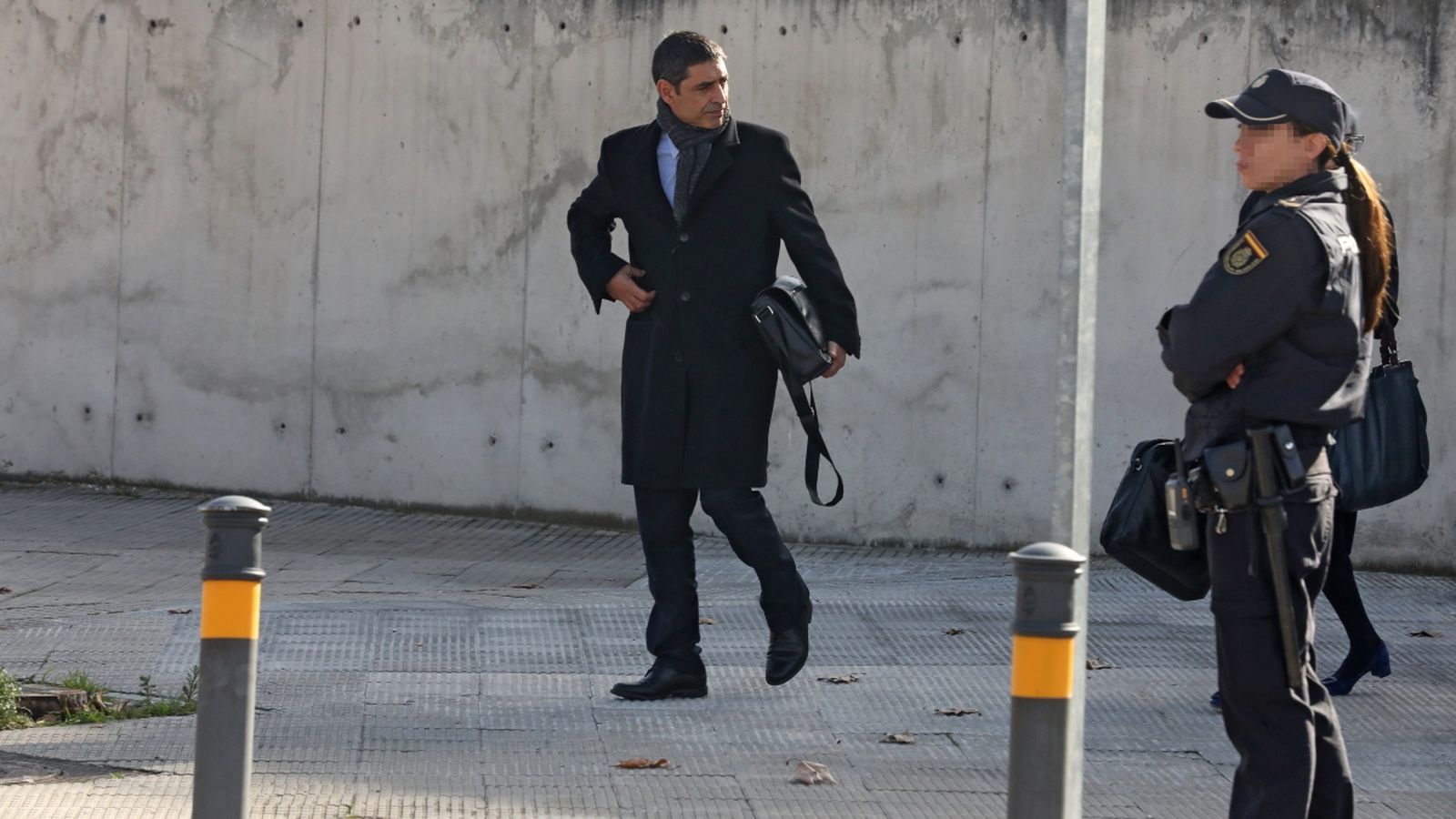 Josep Lluís Trapero eixint de l'Audiència Nacional en una imatge d'arxiu