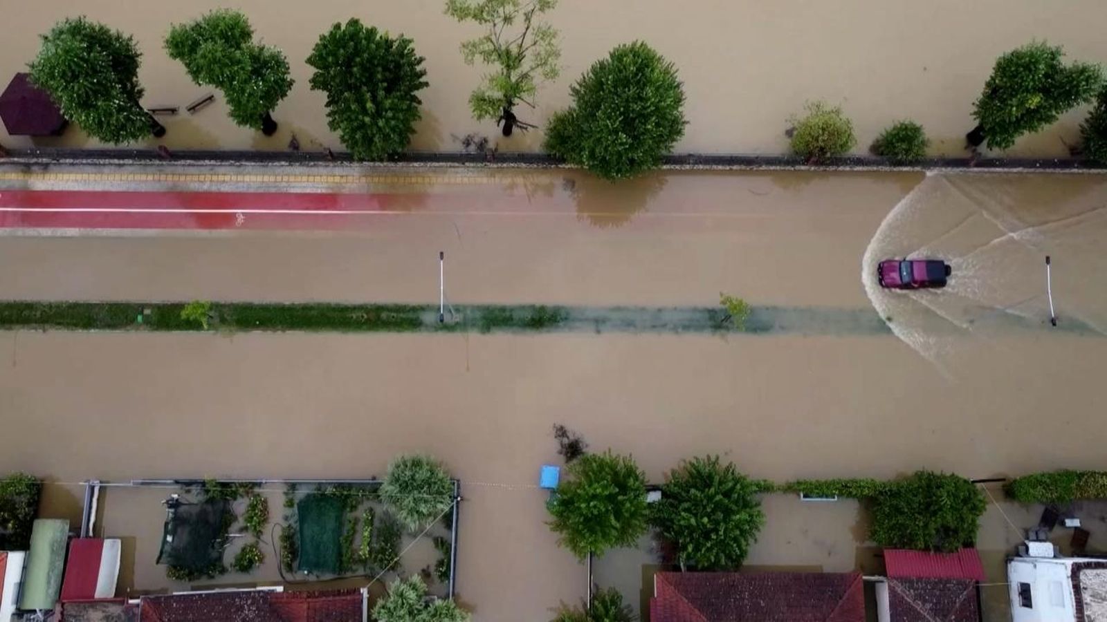 Imatges aèries de les inundacions a Grècia després del pas de la tempesta Daniel