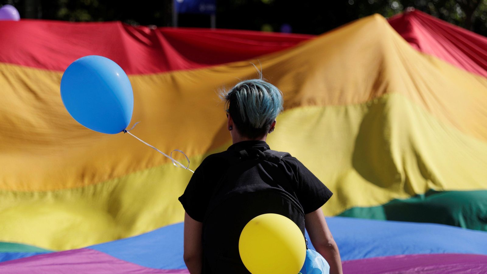 Imatge durant una manifestació de l'Orgull