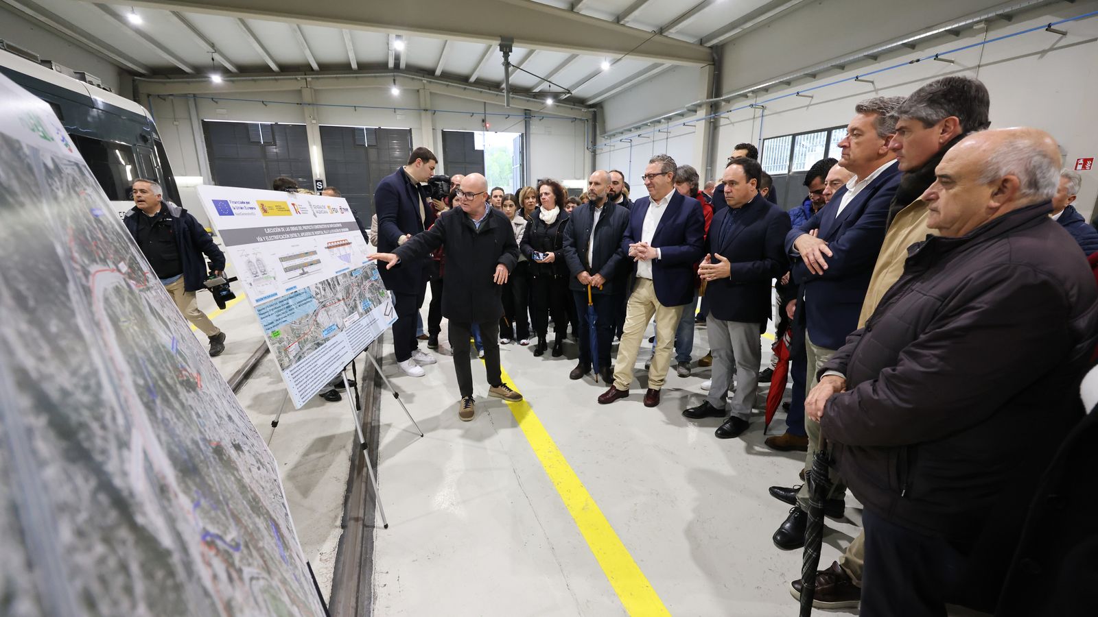Un moment de l'acte d'inauguració de la nova línia del tram entre l'hopistal de La Vila i Benidorm