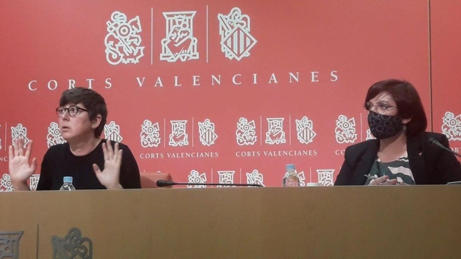 Roda de premsa de Pilar Lima i Estefania Blanes