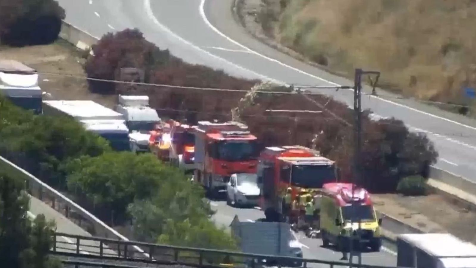 Accident de trànsit en l'A-35, a l'altura de Moixent