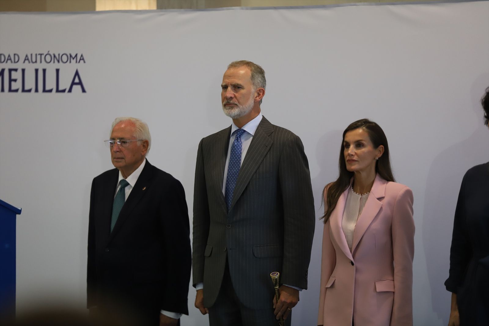 Felip VI i Letizia, amb el president de Melilla, Juan José Imbroda