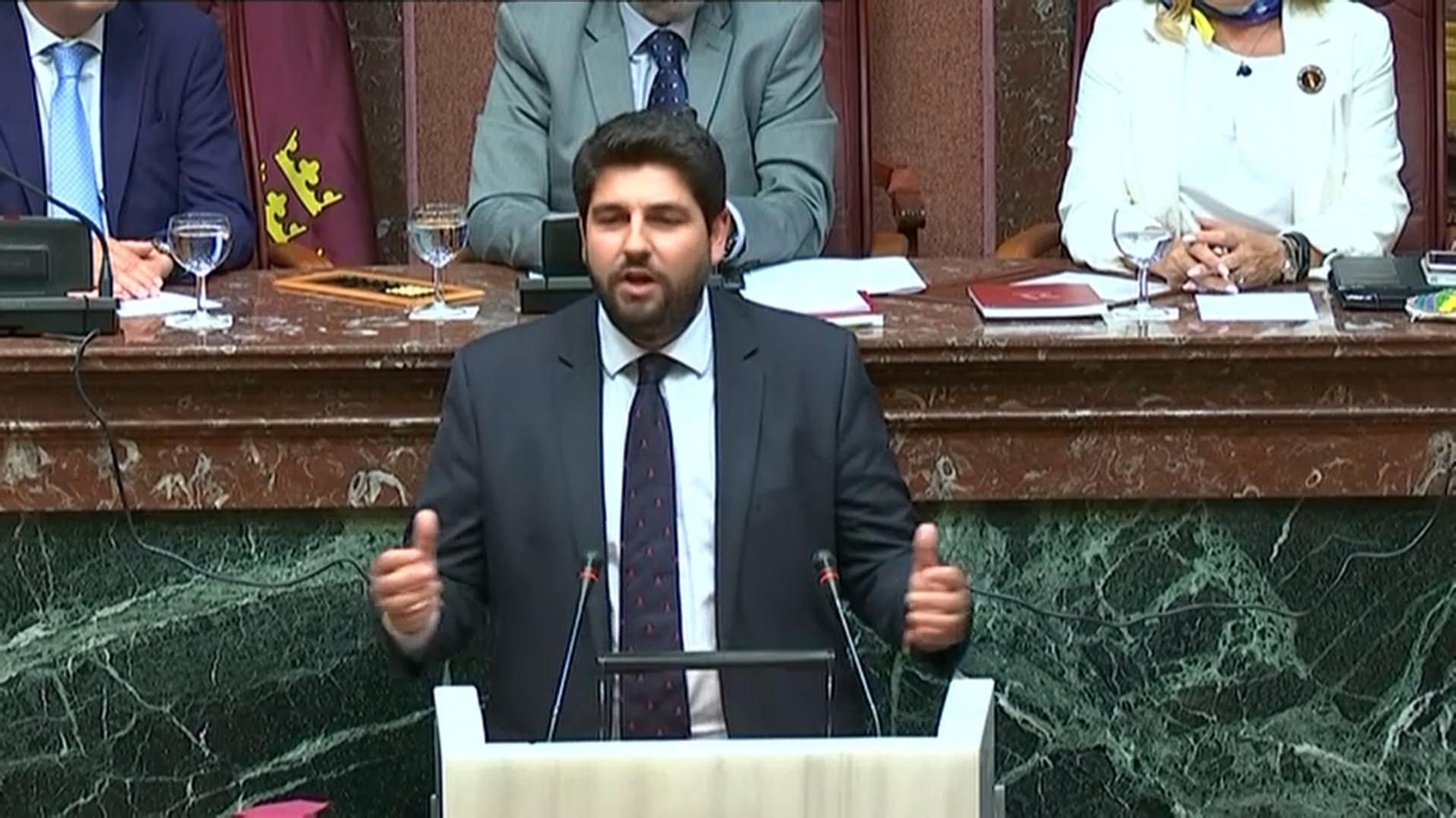 El candidat del PP a presidir Múrcia, Fernando López Miras, aquest dijous