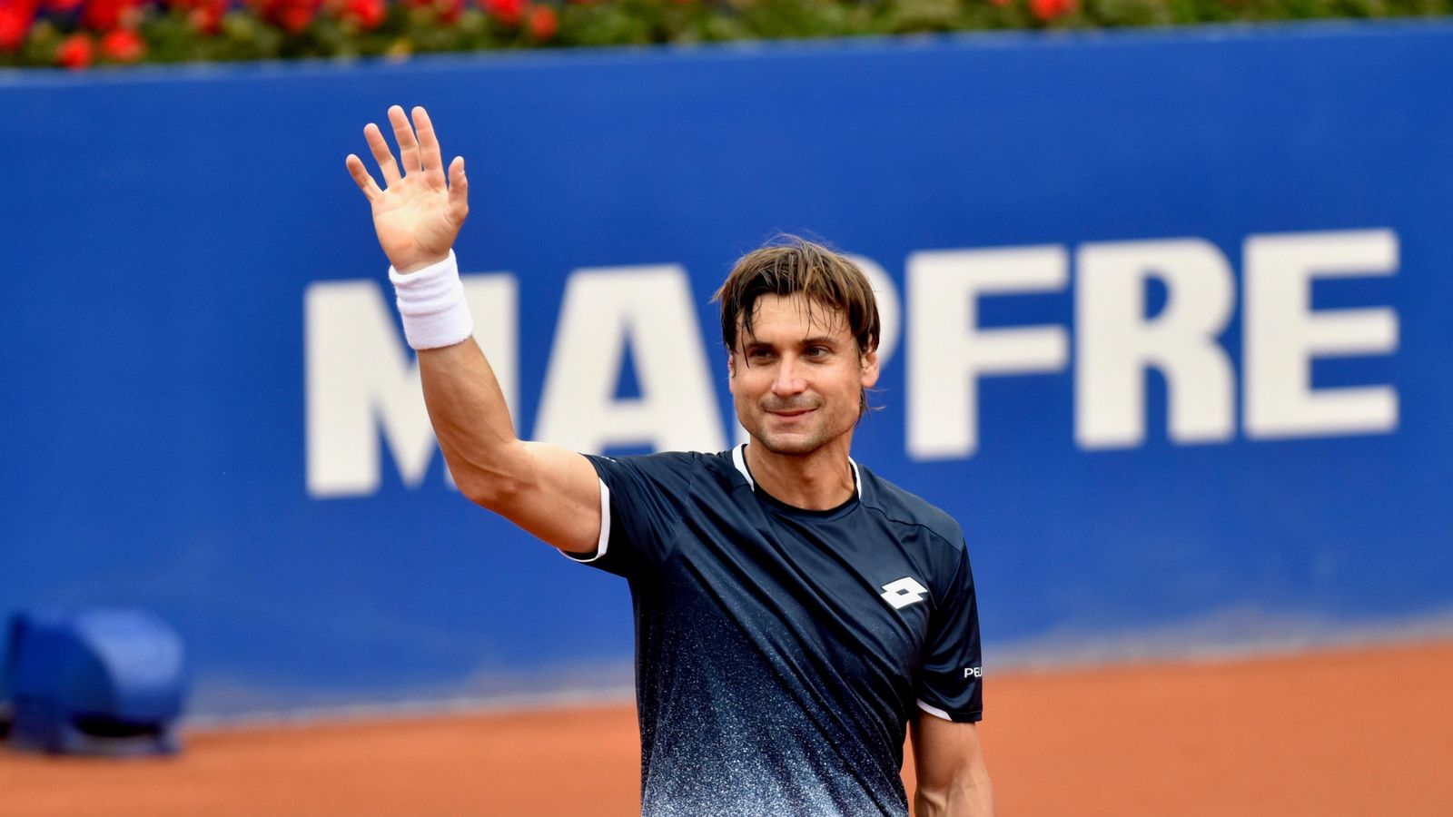 David Ferrer, durant el seu comiat com a tenista professional