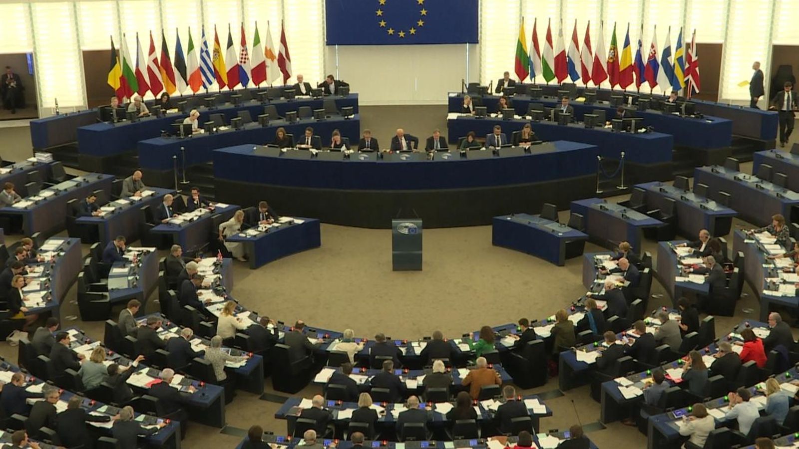 El Parlament Europeu en una imatge d'arxiu Queden cinc mesos per a les eleccions al Parlament Europeu