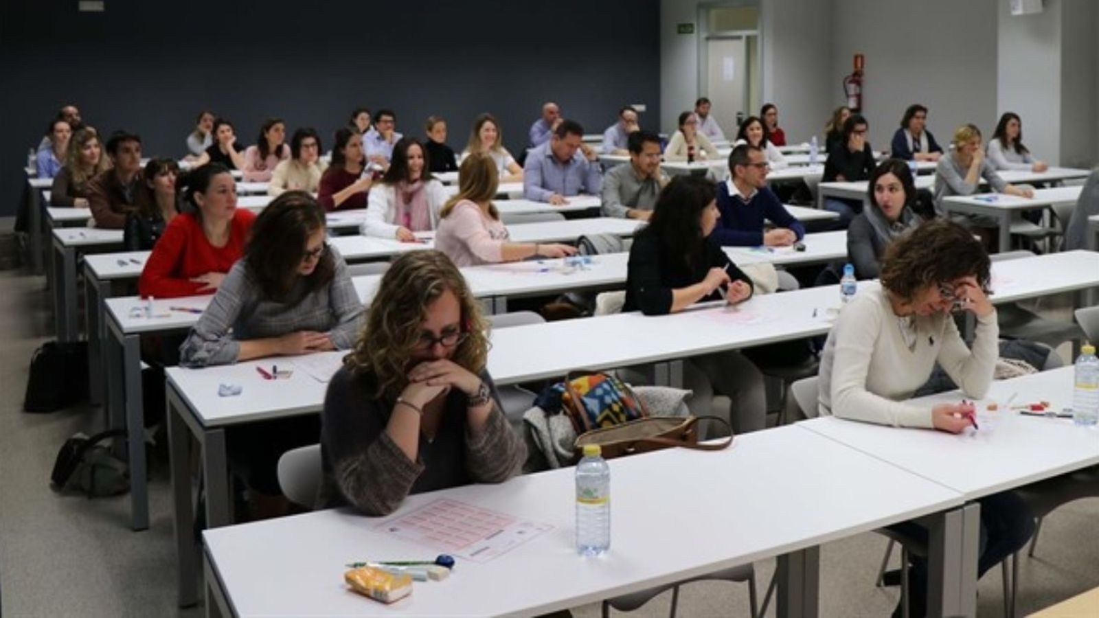 Una de les aules on es van realitzar les proves