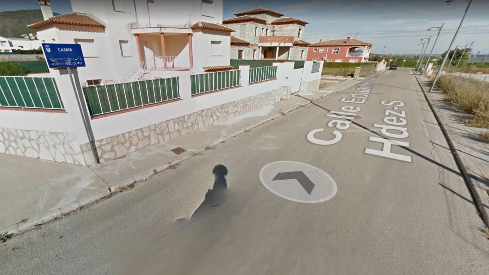 Captura del carrer Eduardo Zaplana amb el nom tapat