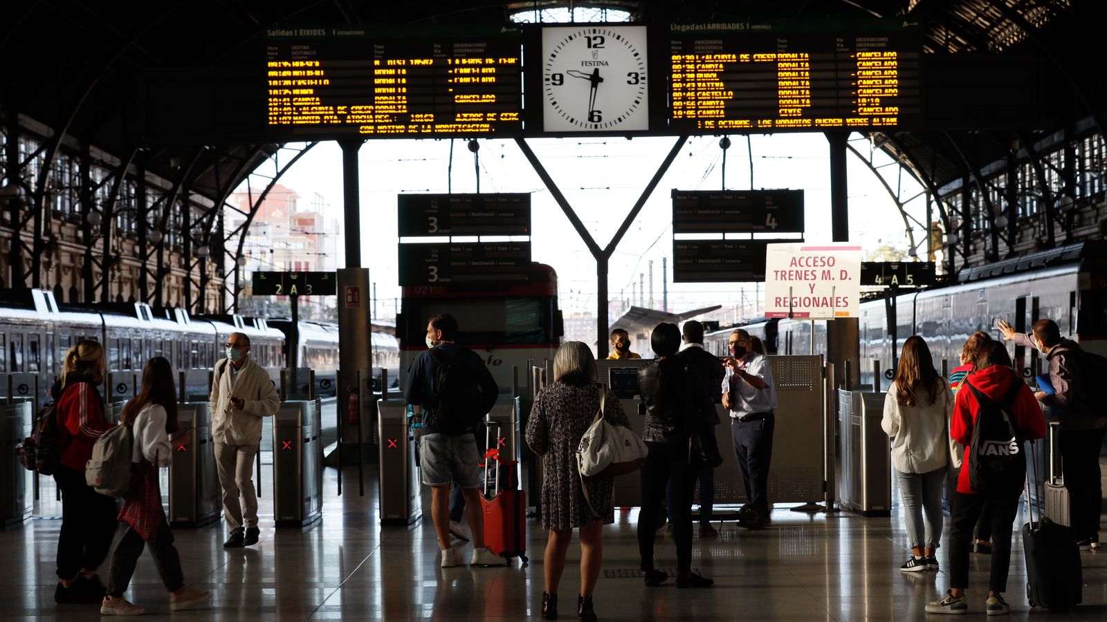 L'estació del Nord de València, aquest dimarts durant la jornada de vaga