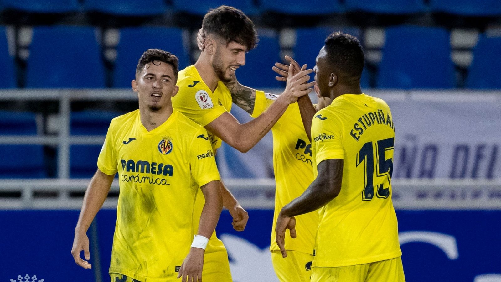 Fer Niño celebra el gol del triomf davant el Tenerife