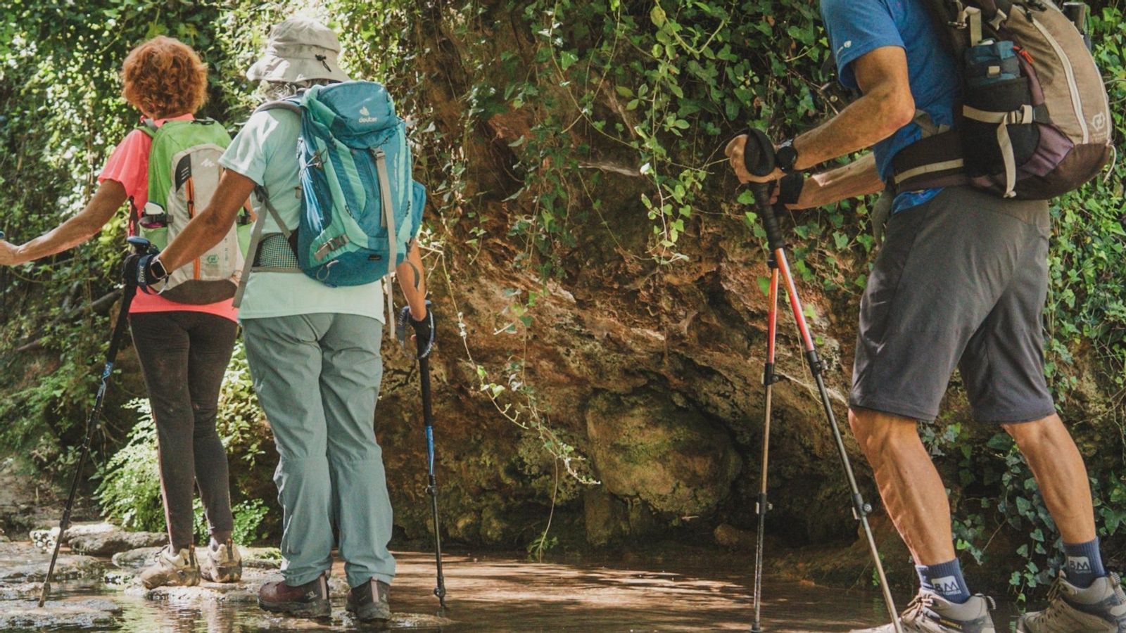 Un grup de turistes durant una caminata per la montanya, en arxiu