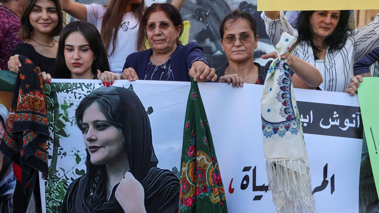 Manifestació per la mort de Mahsa Amini, a Beirut, Líban
