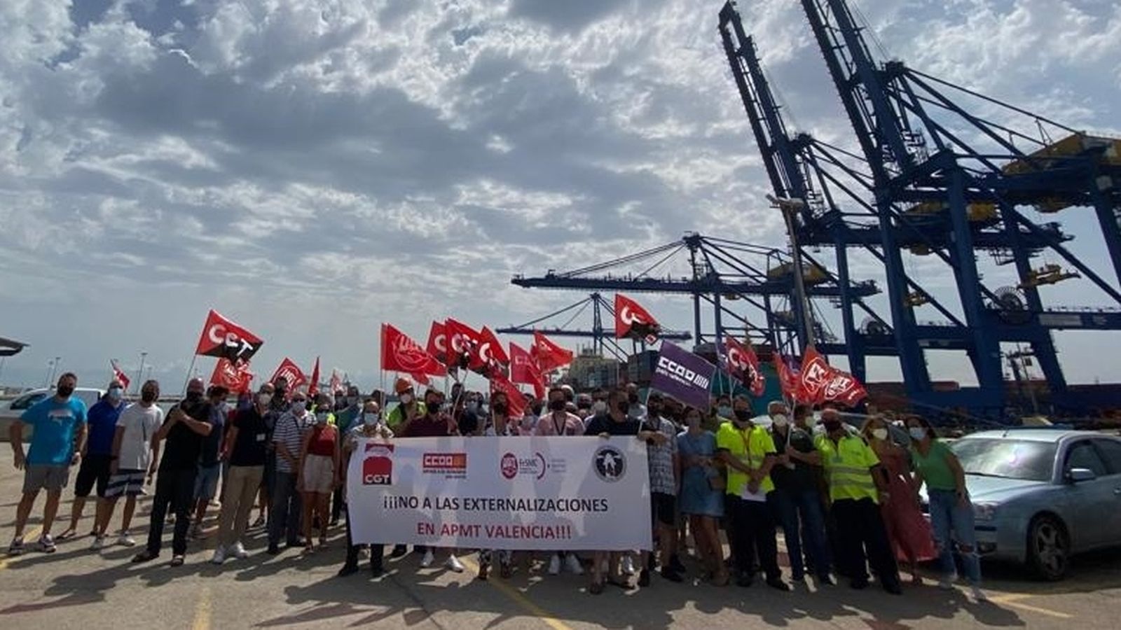 Protesta dels treballadors del Port de València