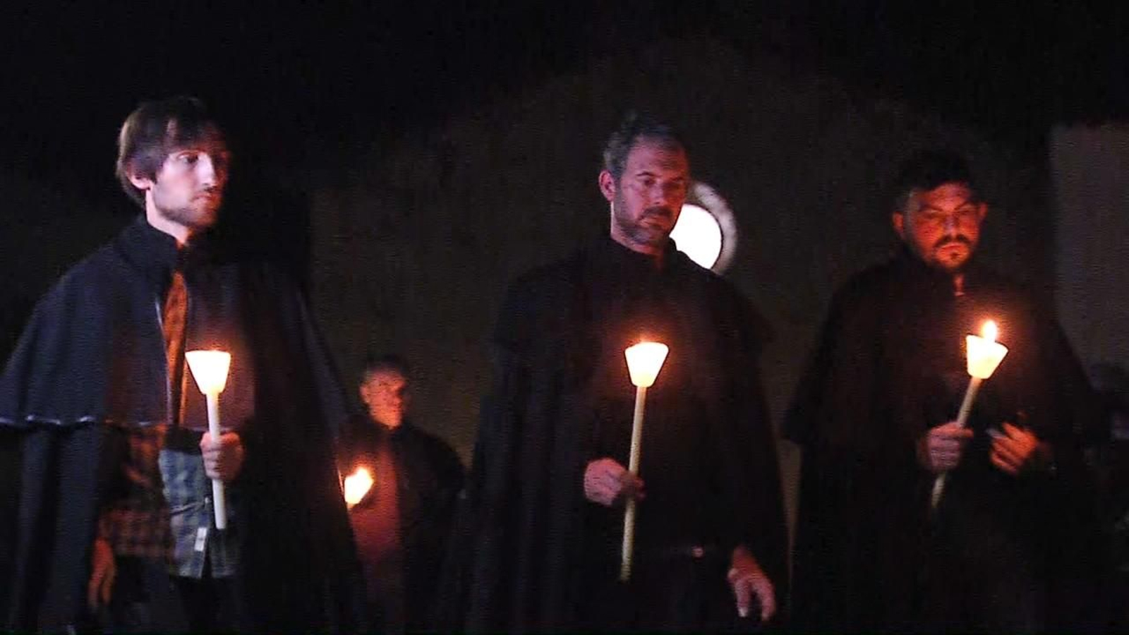 Els pelegrins, durant la seua pernoctació a Sant Joan de Penyagolosa, en una imatge d'arxiu