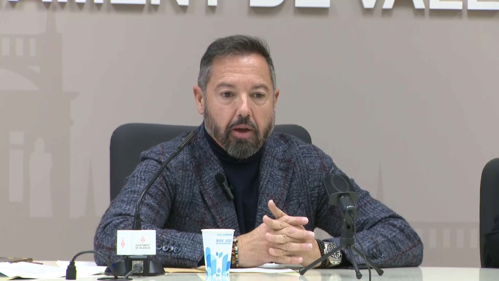 El portaveu de VOX a l'Ajuntament de València, Juanma Badenas