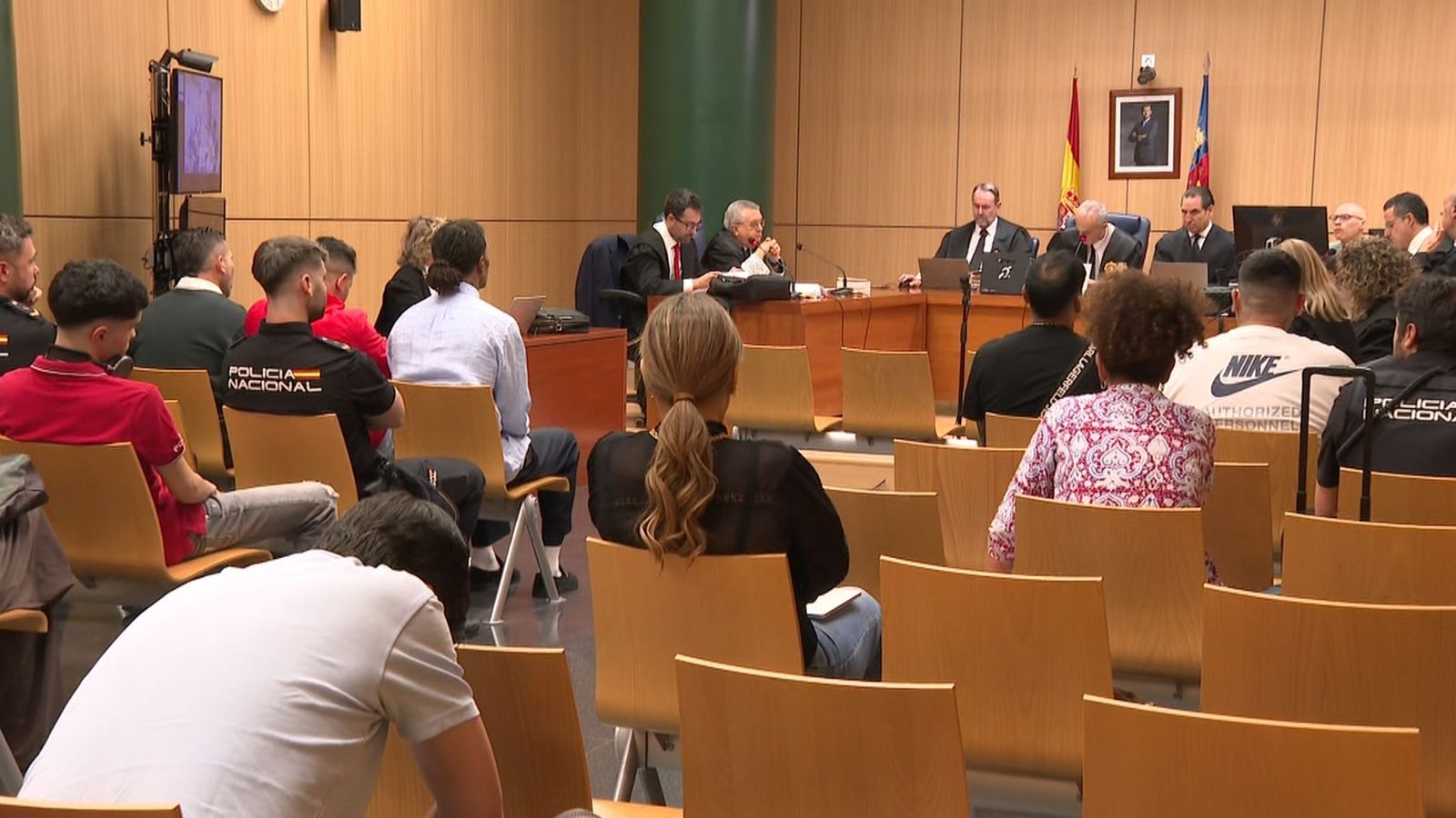 Els acusats en el juí d'este divendres