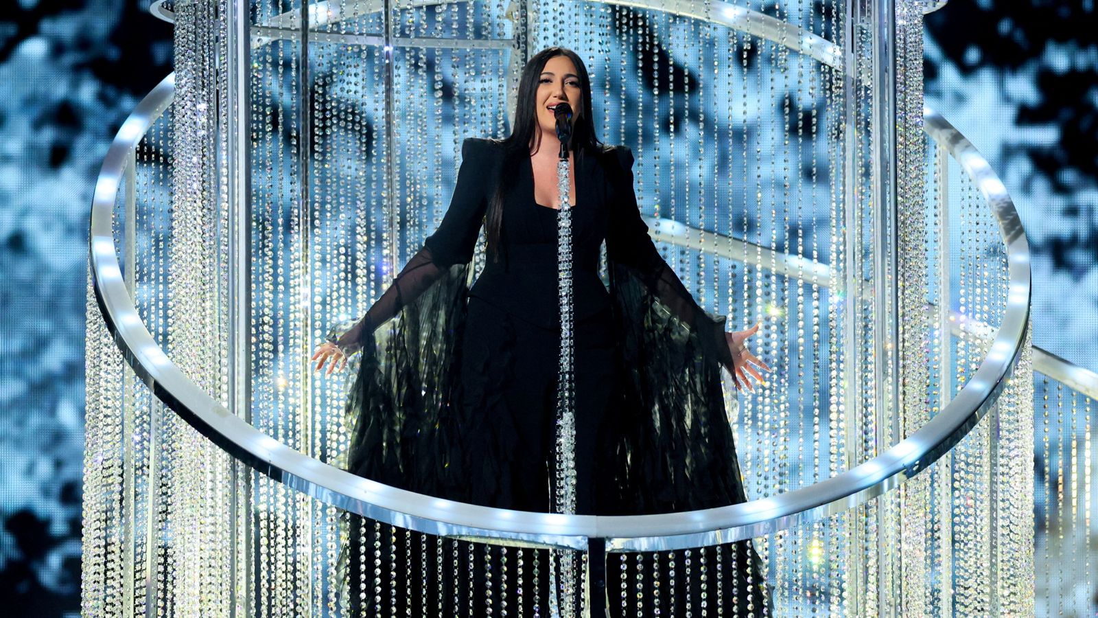 La representant d'Israel durant Eurovisió 2025