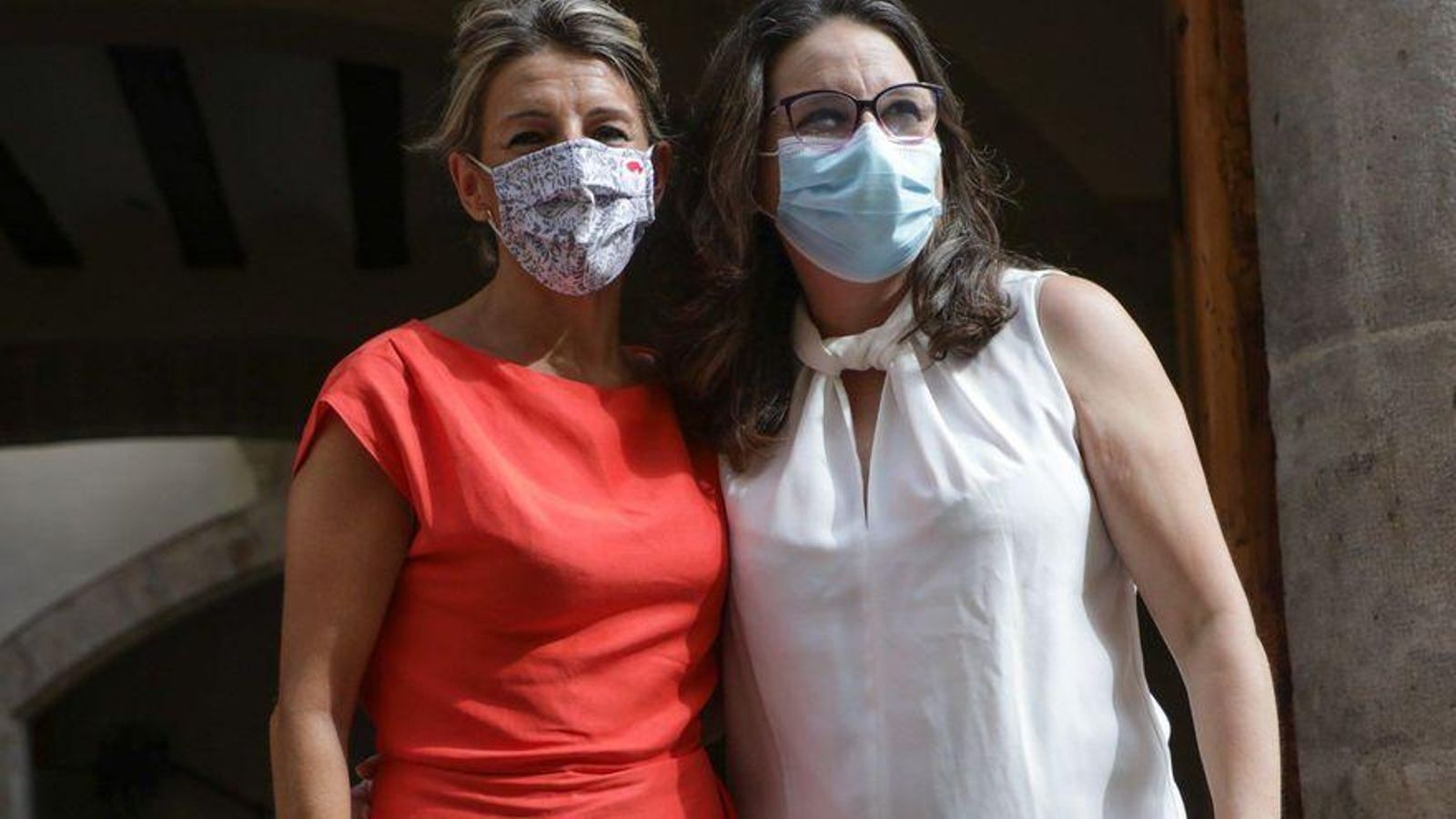 La vicepresidenta segona del govern espanyol, Yolanda Díaz, i la vicepresidenta de la Generalitat, Mónica Oltra, el passat 13 de setembre