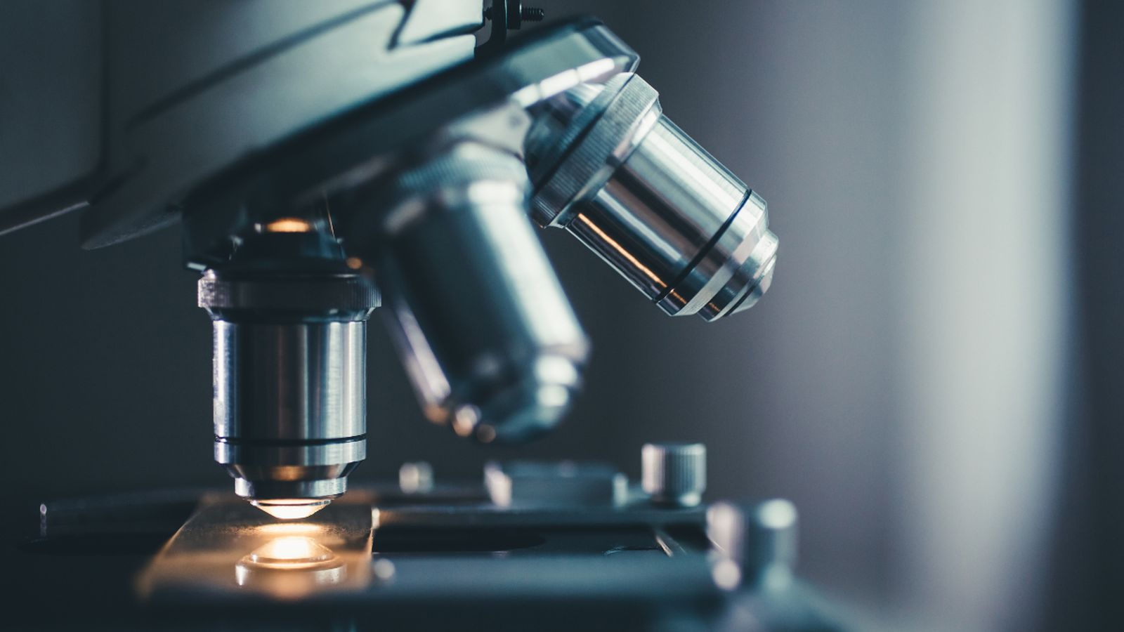 Un microscopi en un laboratori