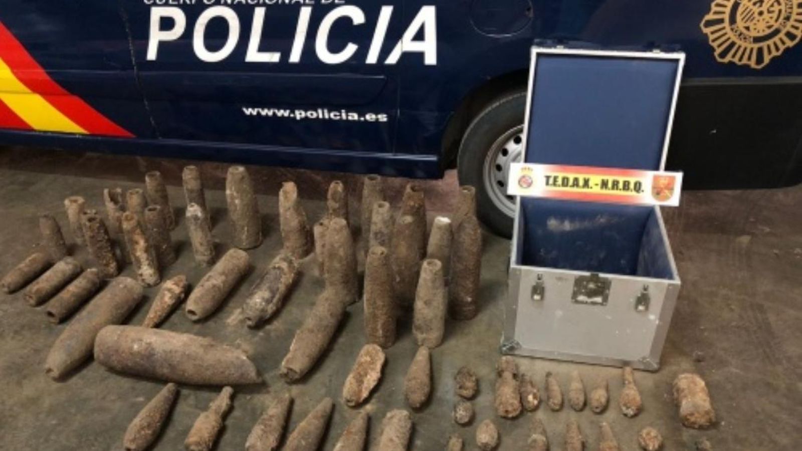 Els 83 artefactes explosius retirats pels Tedax