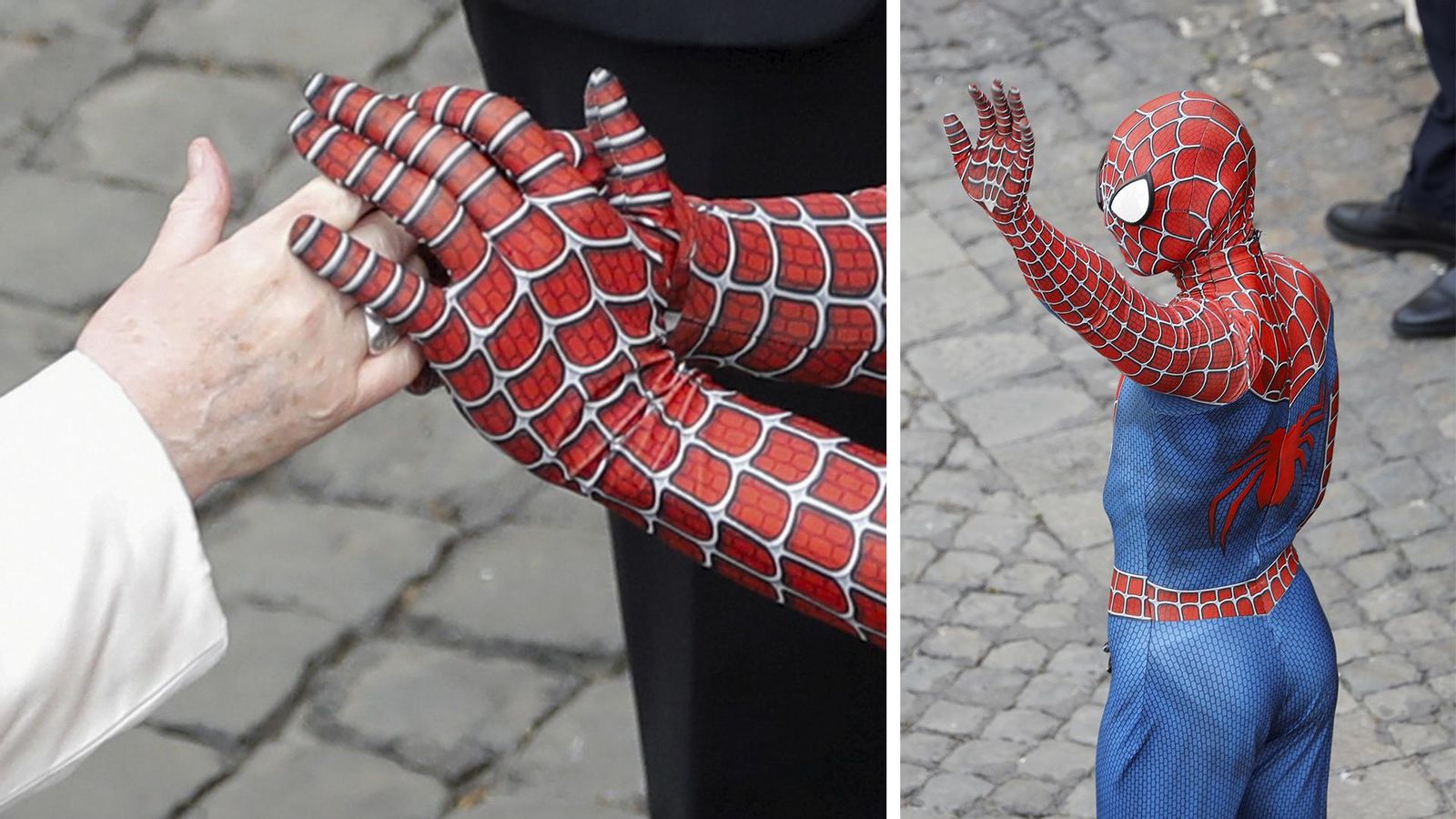 Aquesta trobada entre el Papa Francesc i Spiderman ha deixat imatges insòlites que ja estan pegant la volta al món
