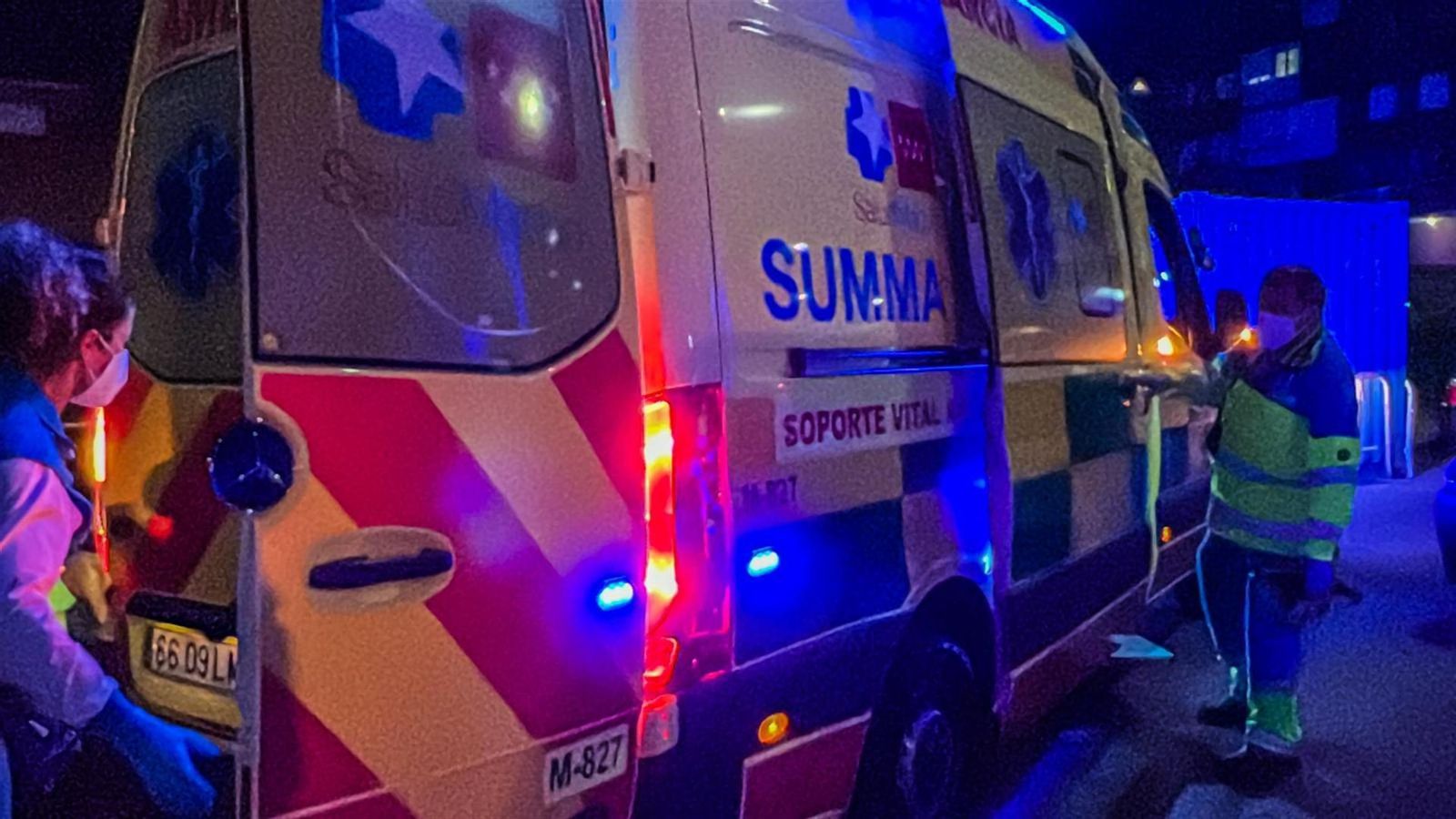 Un dispositiu del SUMMA 112 en el lloc dels fets, a Móstoles