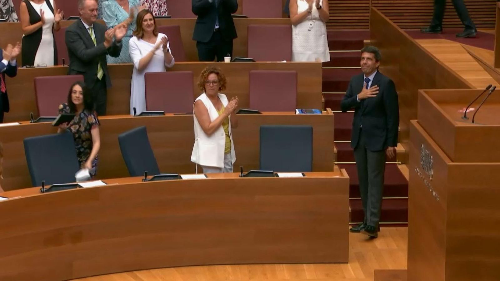 Carlos Mazón, en ser investit per les Corts