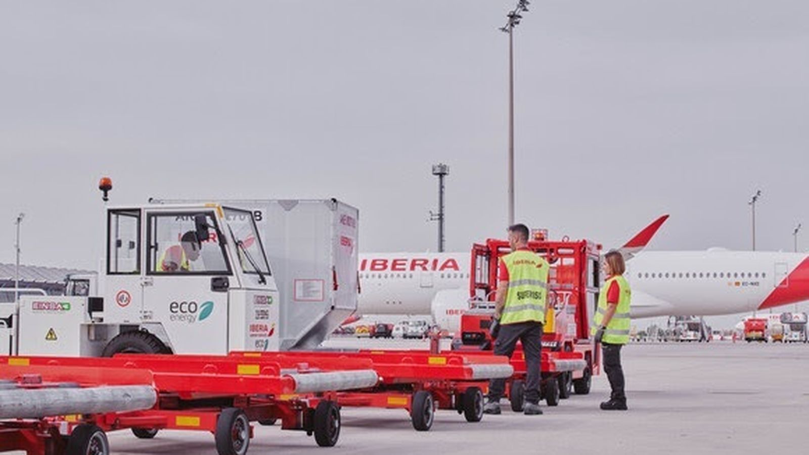 Treballadors d'Iberia en l'aeroport Adolfo Suárez Madrid-Barajas