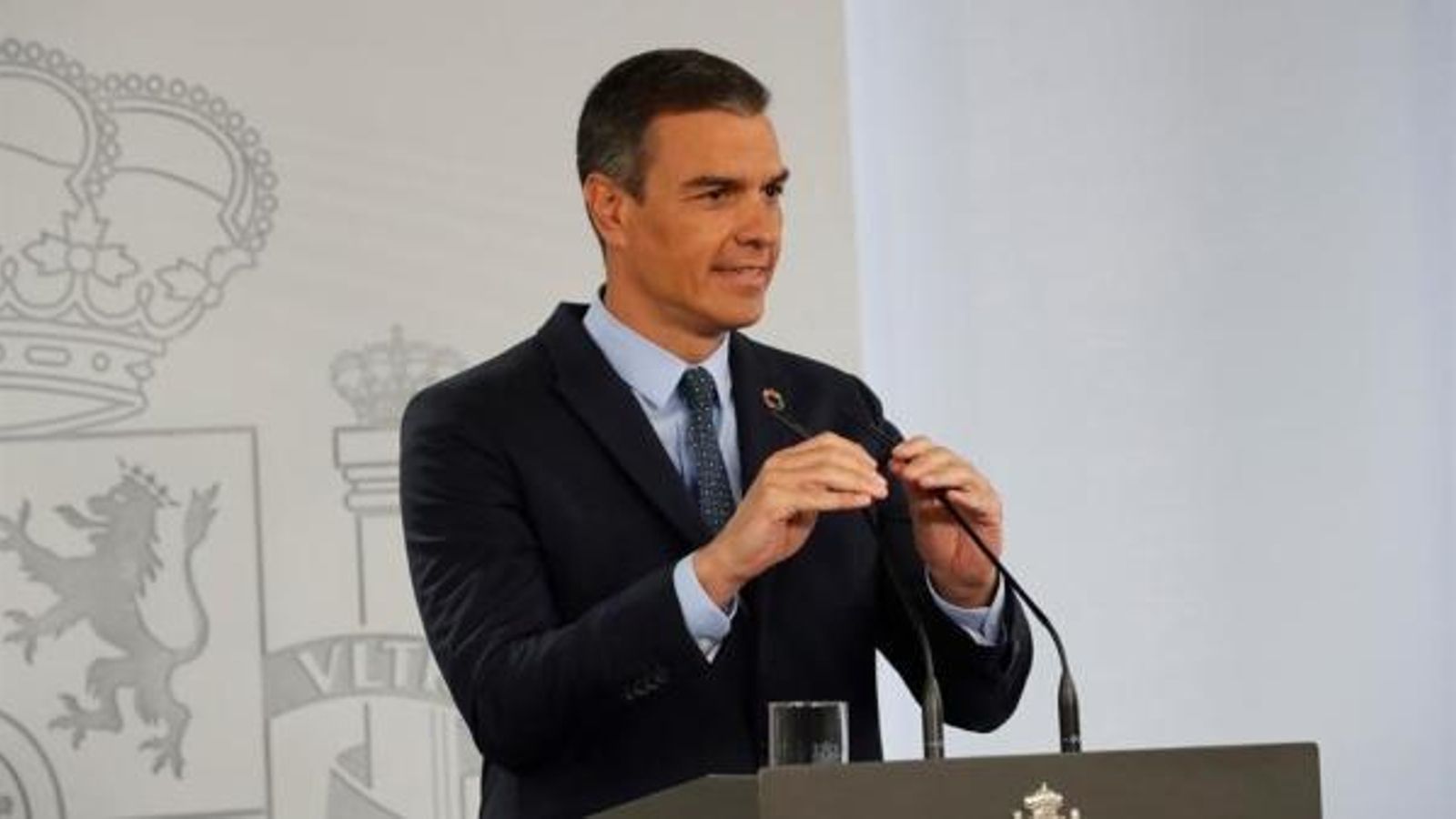 El president del govern espanyol, Pedro Sánchez, aquest dimarts en la roda de premsa
