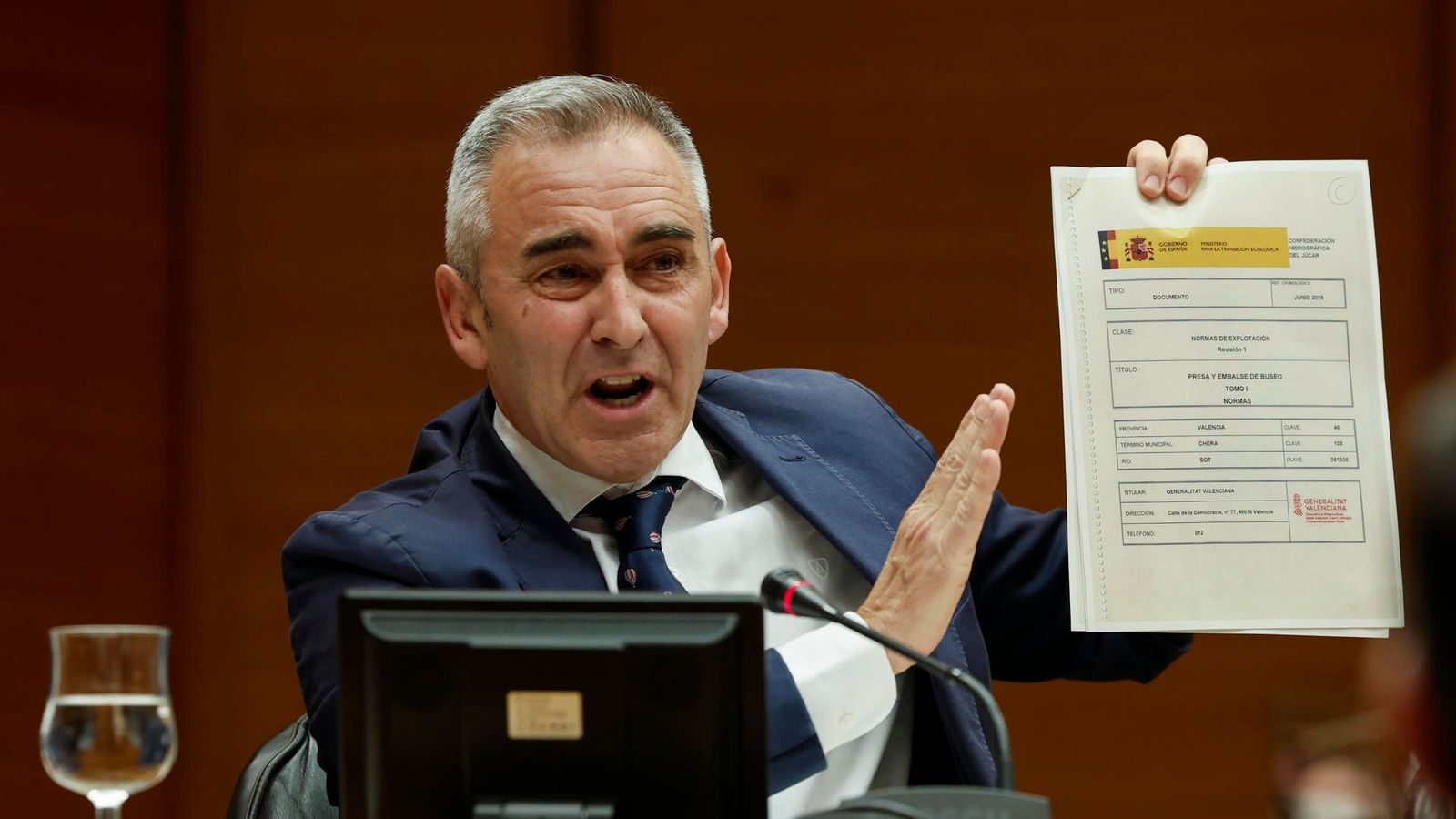 El conseller Barrachina, este dimarts a les Corts