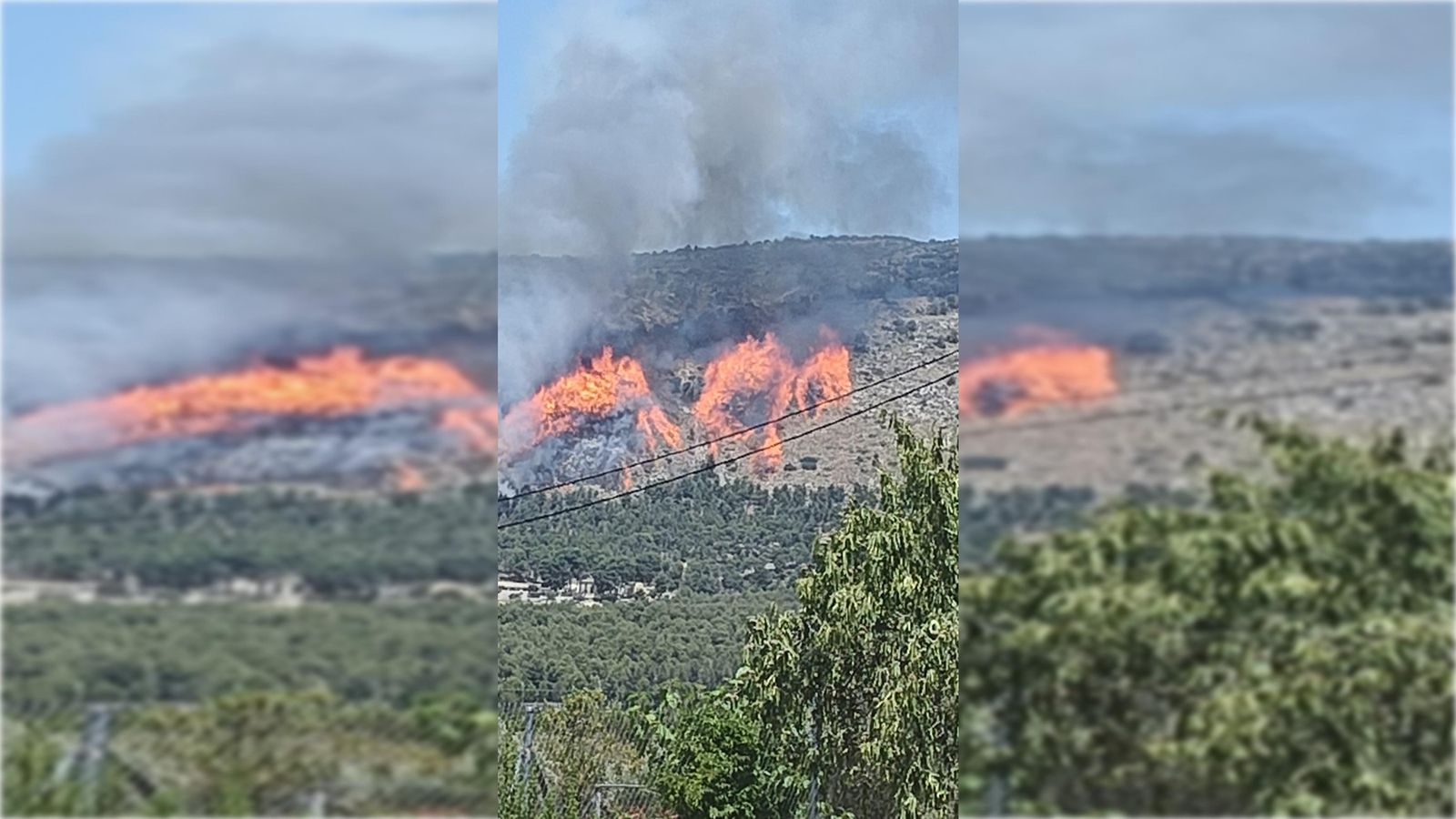 Les flames han sorgit prop del paratge de Sant Pasqual d'Ibi poc després de les 13 hores