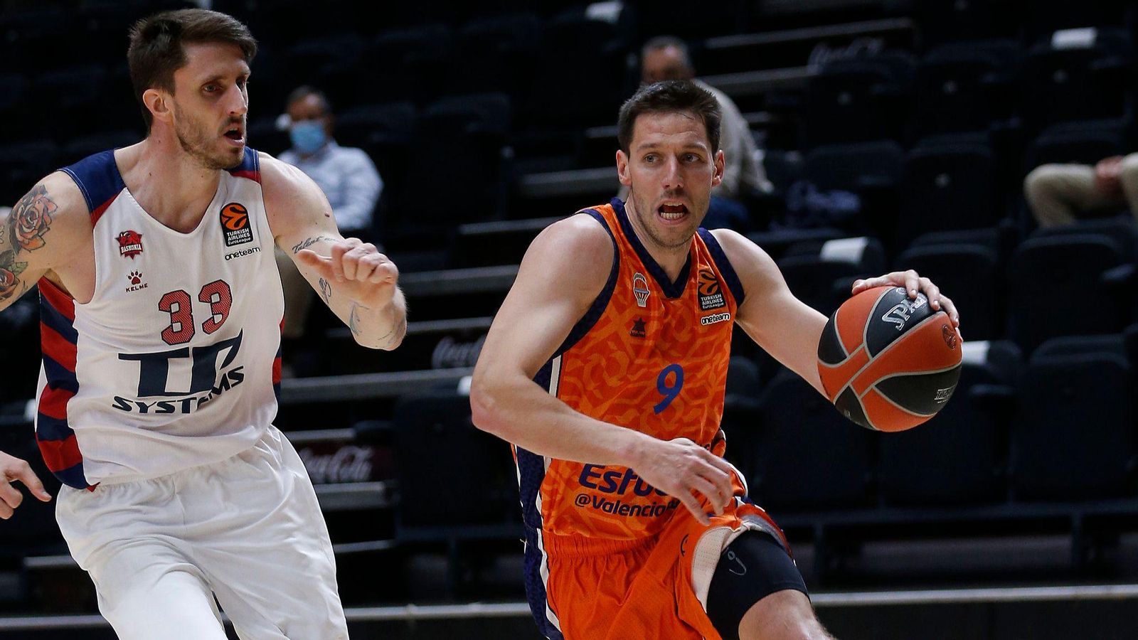 Sam Van Rossom, en el partit d'Eurollliga contra el Baskonia de fa dues temporades