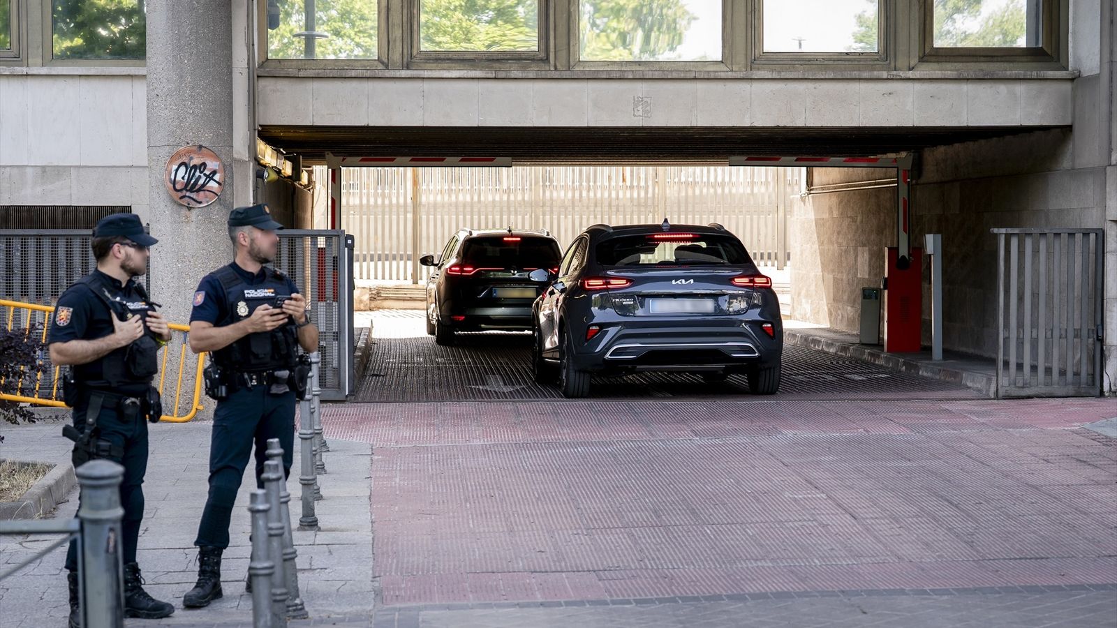 El vehicle que ha traslladat Begoña Góme als jutjats de Plaza de Castilla, este dimecres